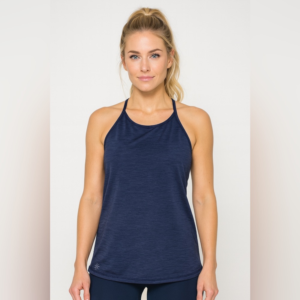 Womens Athleta Navy Blue Athletic Tank Top